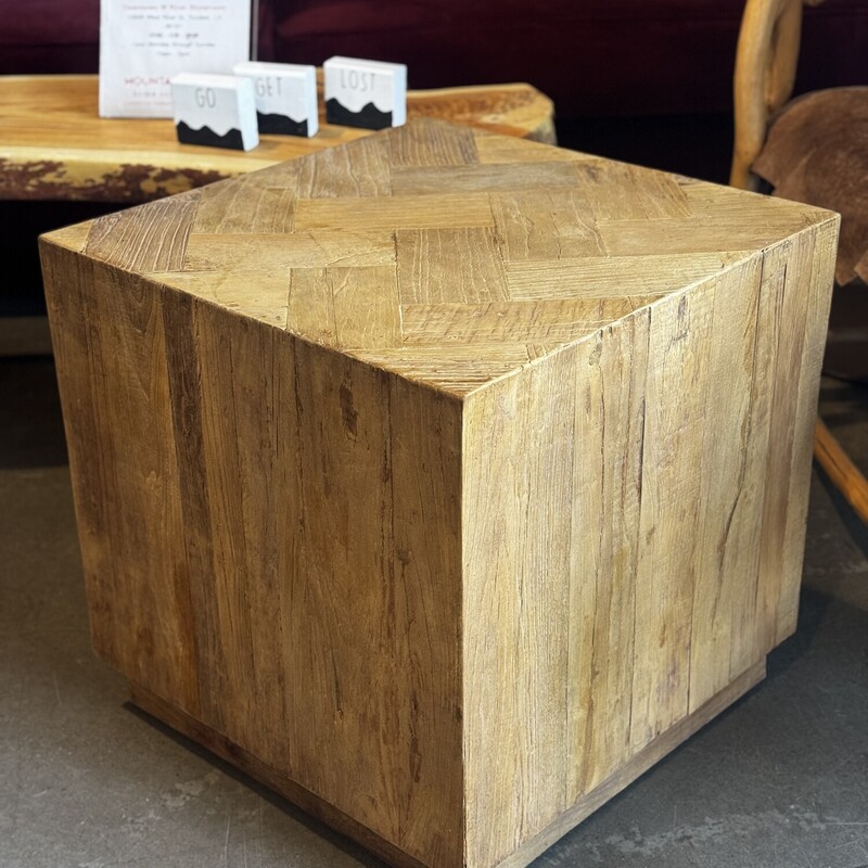 Salvaged Wood Cube