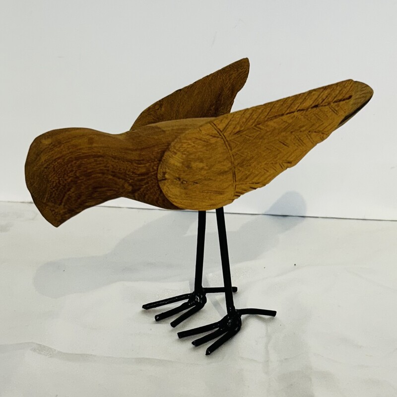 Artisan Teak Wood Bird
Brown Black
Size: 8x6H