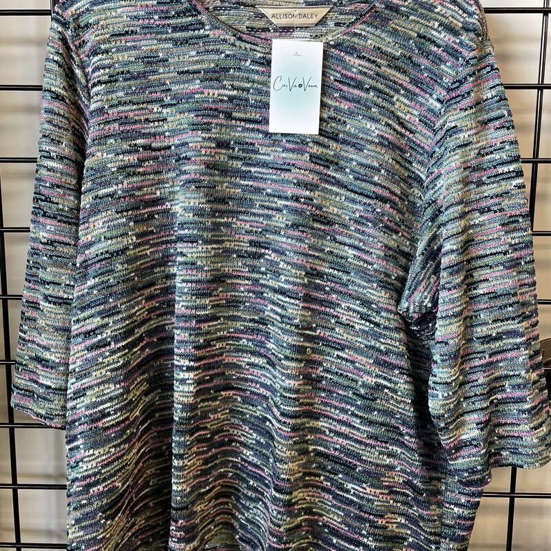 Allison Daley Sweater, Multi, Size: 2X