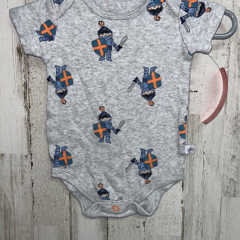 0/3M Grey Knight Onesie, Grey, Size: Boy 0-9m