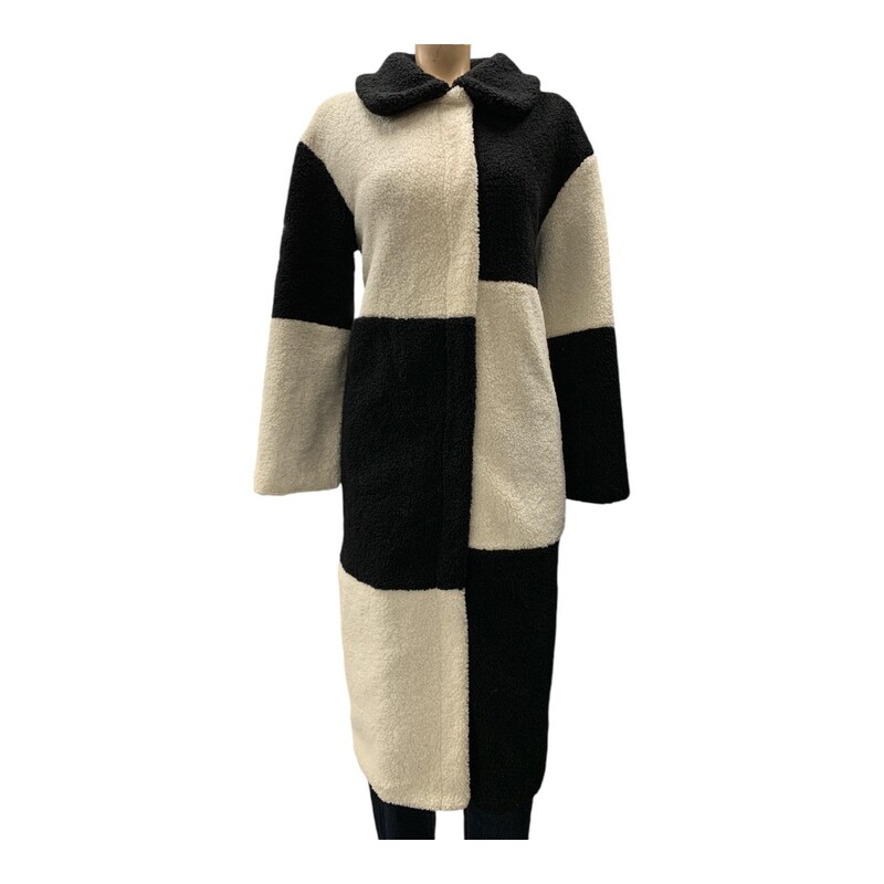 Glamorous Coat, Blk/whit, Size: M