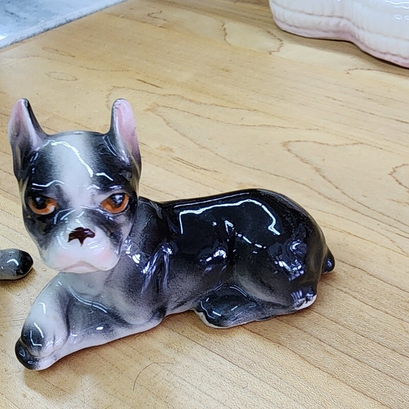 VTG Dog Salt & Pepper, Boston Terrier / French Bulldog / Frenchie