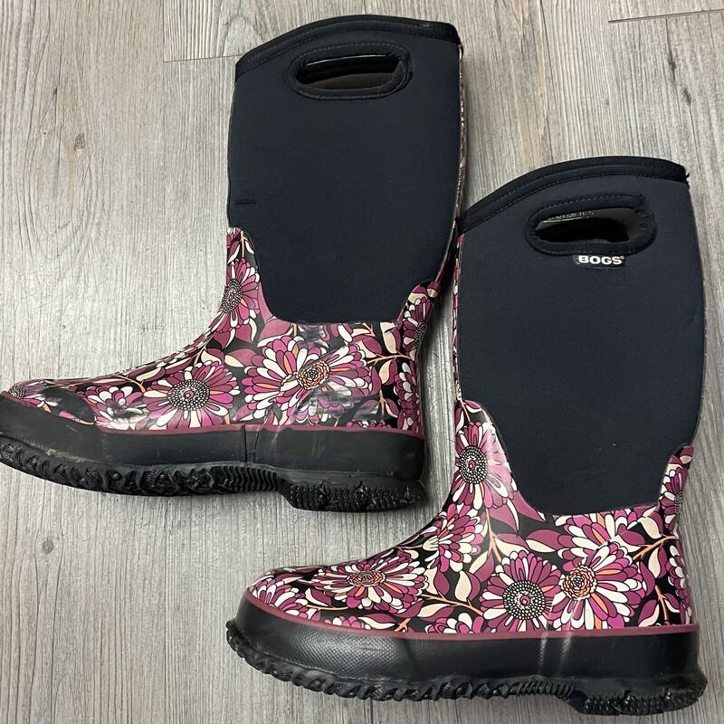 Bogs Winter Boots, Floral, Size: 3Y