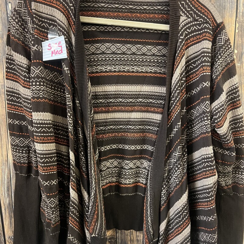 Brown/orange Open Sweater