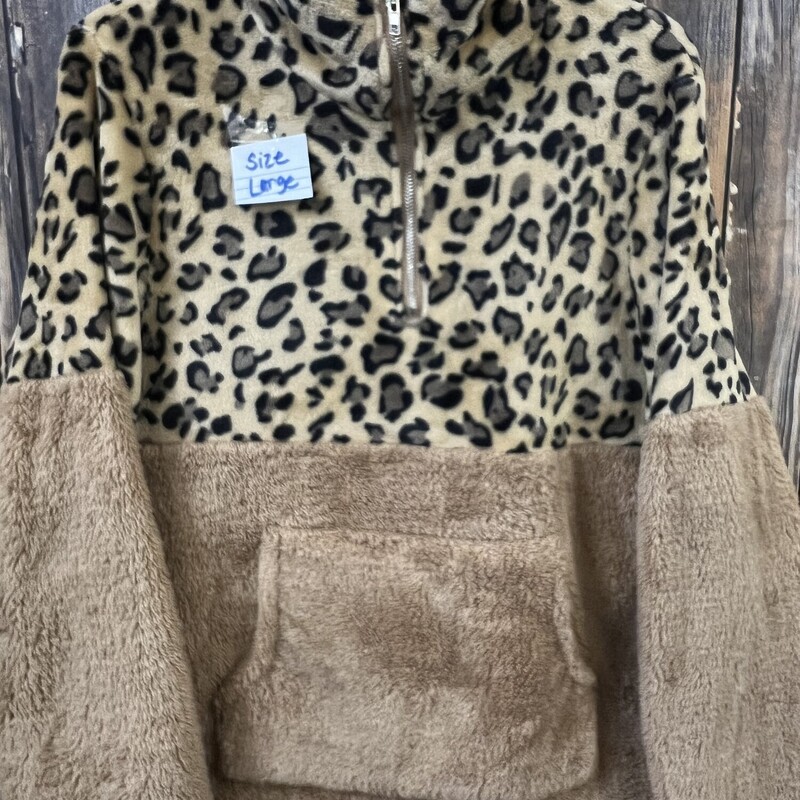 Animal Print 3/4 Zip Coat