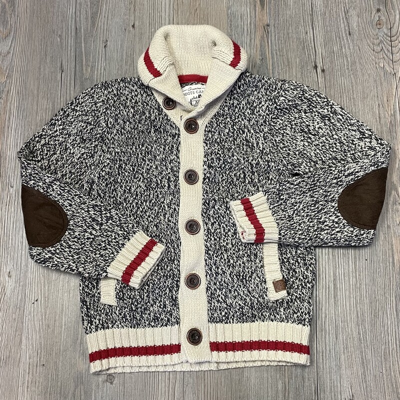 Roots Cabin Sweater, Grey, Size: 5-6Y