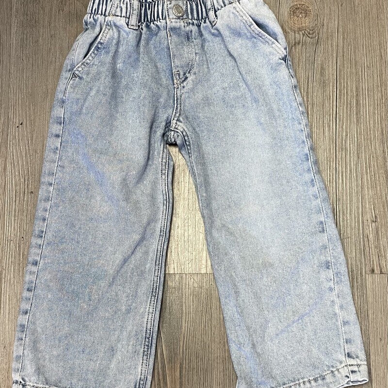 H&M Wide Leg Jeans, Blue, Size: 3Y