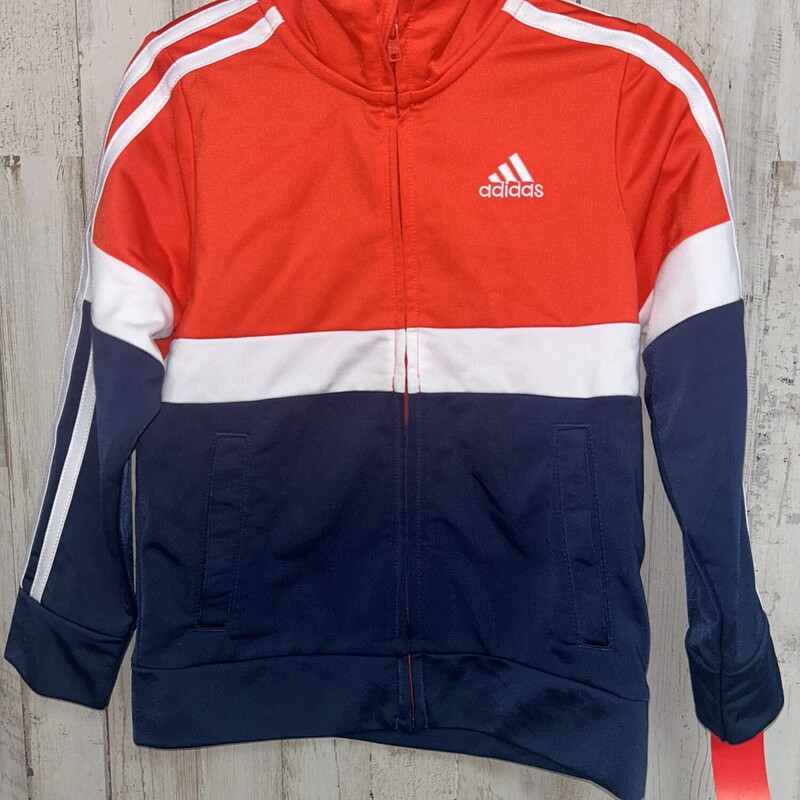 4 Red/Navy Logo Zip Jacke