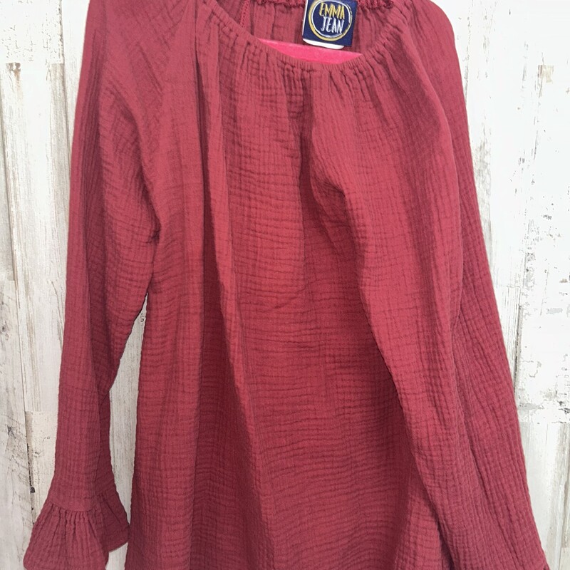 8 Red Muslin Top