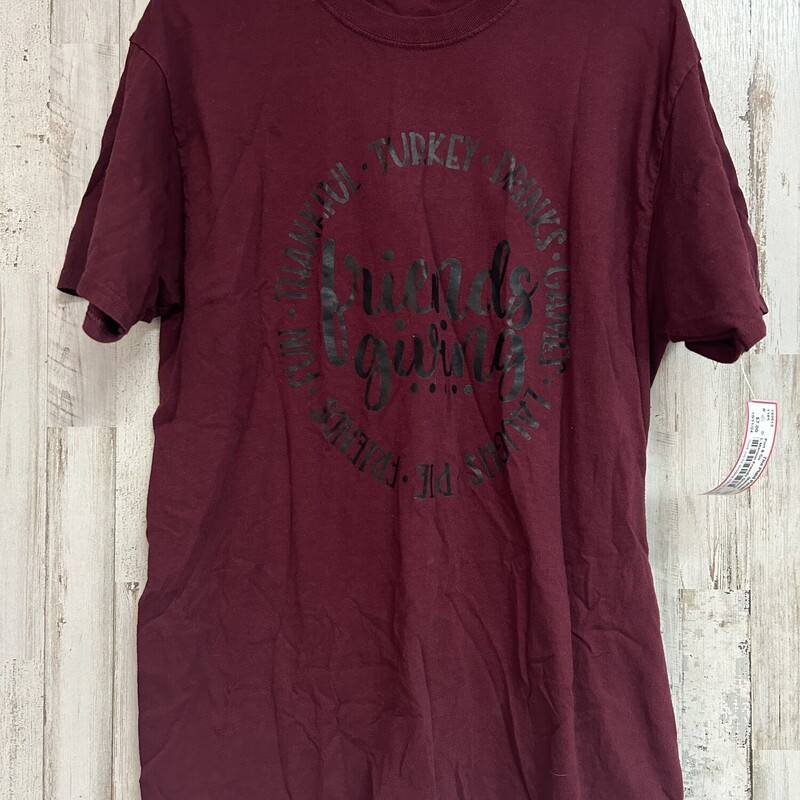 L Maroon Friends Giving T, Maroon, Size: Ladies L