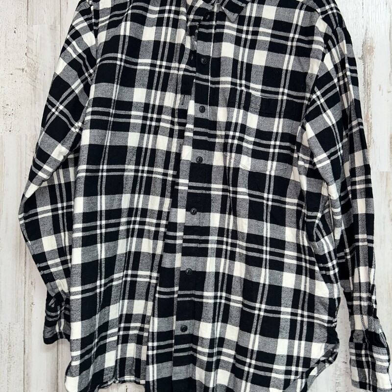 XS Black Plaid Flannel, Black, Size: Ladies XS