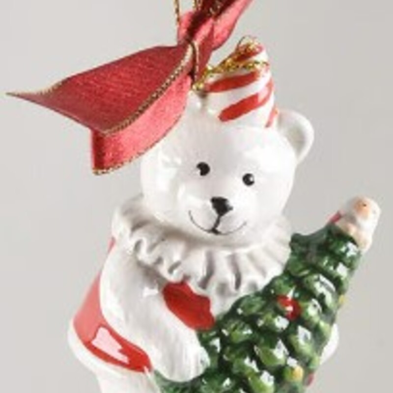 Spode Bear Unicycle Bulb
Xmas Colors
Size: 2x4H