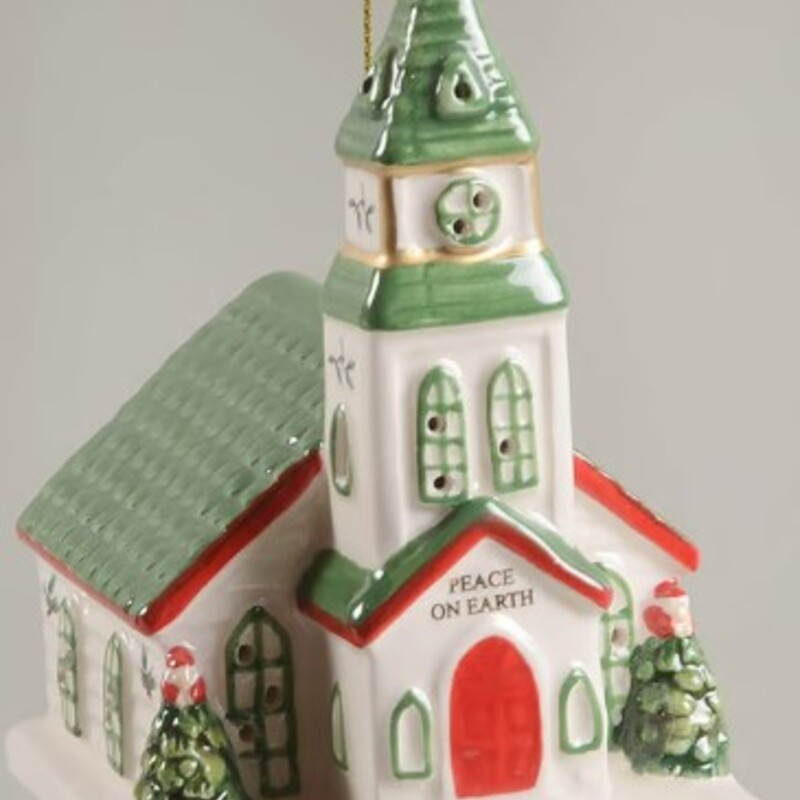 Spode Peace on Earth Church Ornament
Xmas
Size: 3x4H
Retail $16