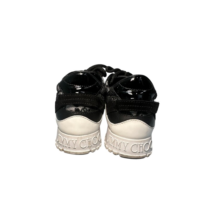 Jimmy Choo Seattle Lace Sneakers<br />
 Black<br />
 Size: 36.5<br />
<br />
Some very minor scuffs<br />
<br />
Comes with box and dust bag