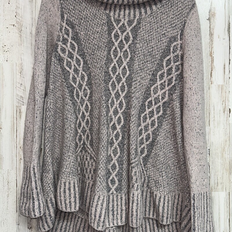 XL Grey Knit Cowl Sweater, Grey, Size: Ladies XL