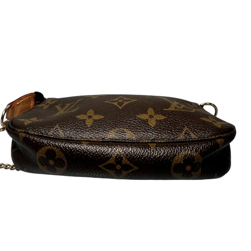 Louis Vuitton Pouchette
 Monogram
Size: Mini
Date Code: SD1097
Some minor tarnishing of hardware