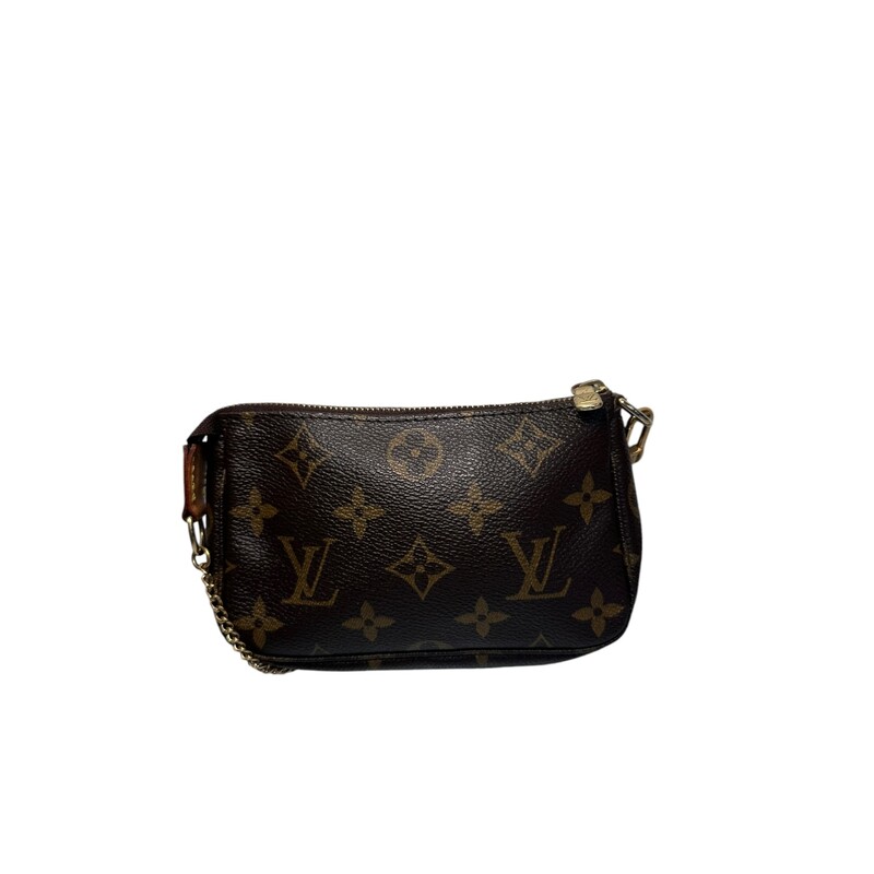 Louis Vuitton Pouchette<br />
 Monogram<br />
Size: Mini<br />
Date Code: SD1097<br />
Some minor tarnishing of hardware