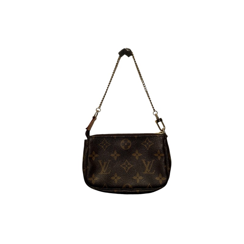 Louis Vuitton Pouchette<br />
 Monogram<br />
Size: Mini<br />
Date Code: SD1097<br />
Some minor tarnishing of hardware