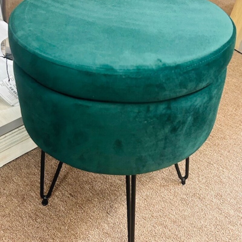 Velvet Storage Footstool