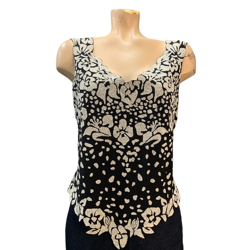 Cartise Top S12, Blk/whit, Size: L