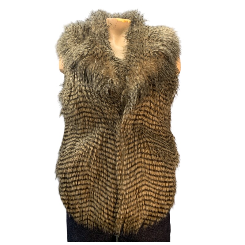 Jack Fuzzy Faux Fur, Drkbrwn, Size: S