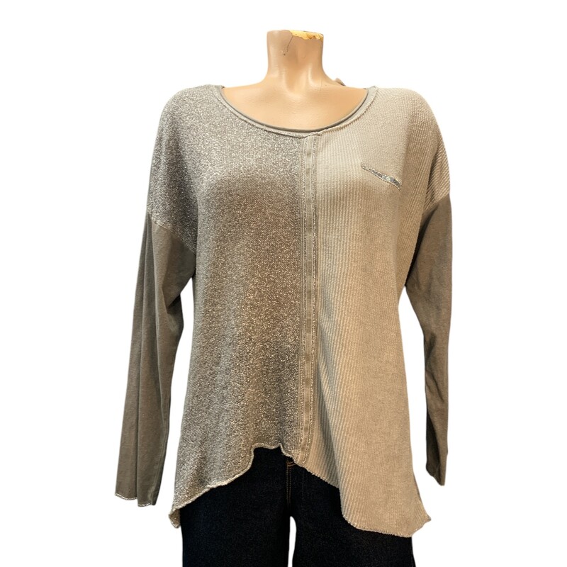 Venti Top, Slvr/gre, Size: M