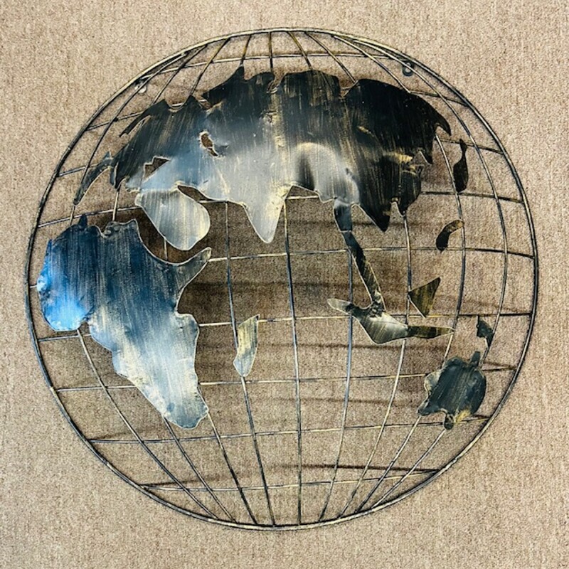 3D Metal Half Globe Wall Decor
Black Bronze Size: 28.5diameter