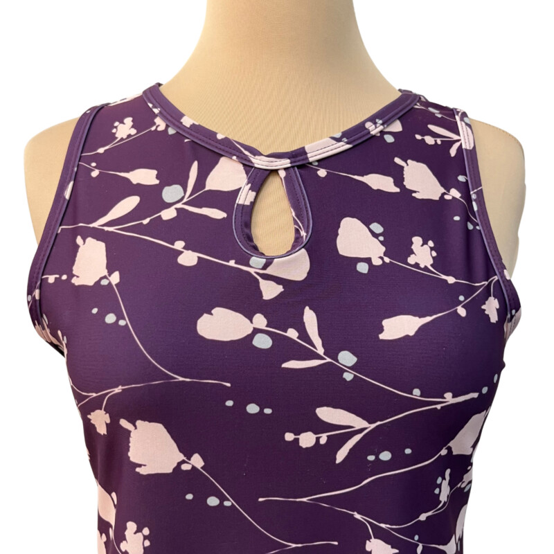 Nuu Muu Active Dress<br />
Keyhole Detail<br />
Purrfect/SugarPlum 2015 Pattern<br />
Colors:  Purple and Blush<br />
Size: Medium