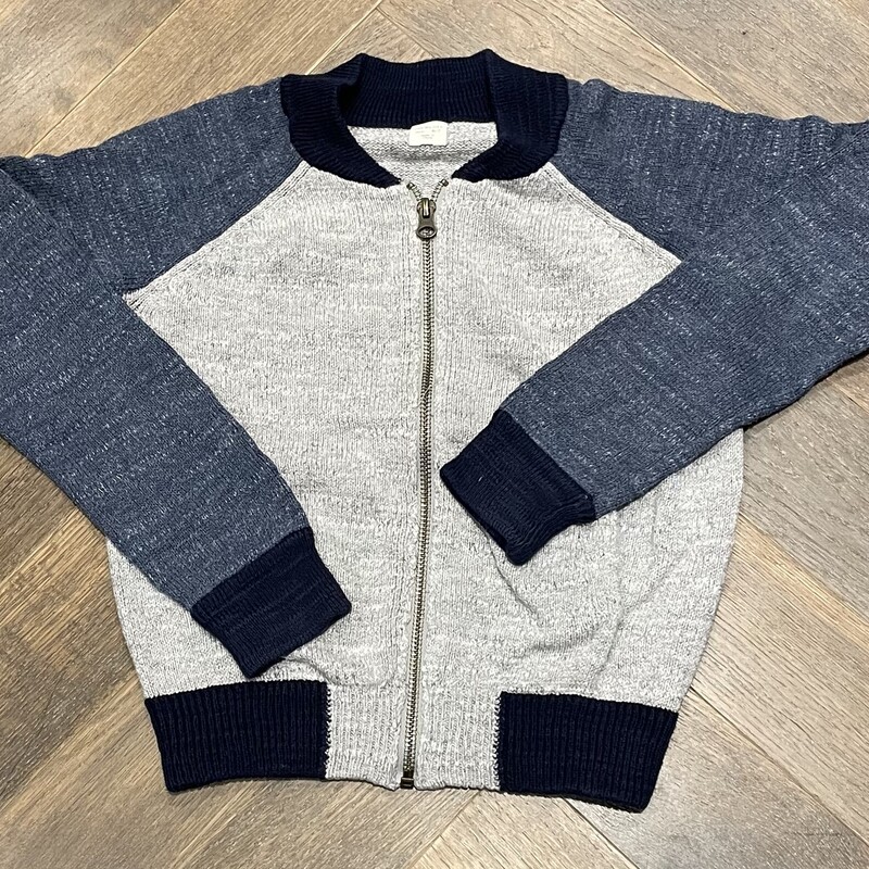 Crewcuts Zip Knit Sweater, Blue/gre, Size: 6-7Y