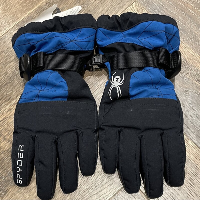 Spyder Winter Gloves, Blue, Size: 8-10Y