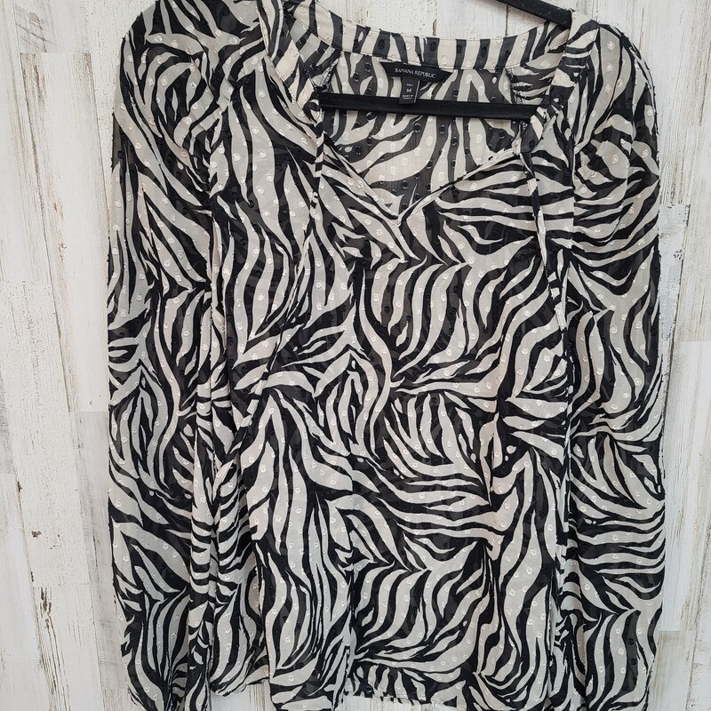 M Sheer Zebra Top