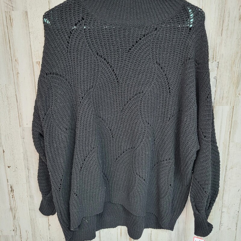 S Black Knit Sweater, Black, Size: Ladies S