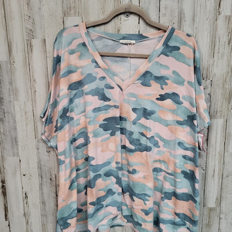 S Pink Camo Top