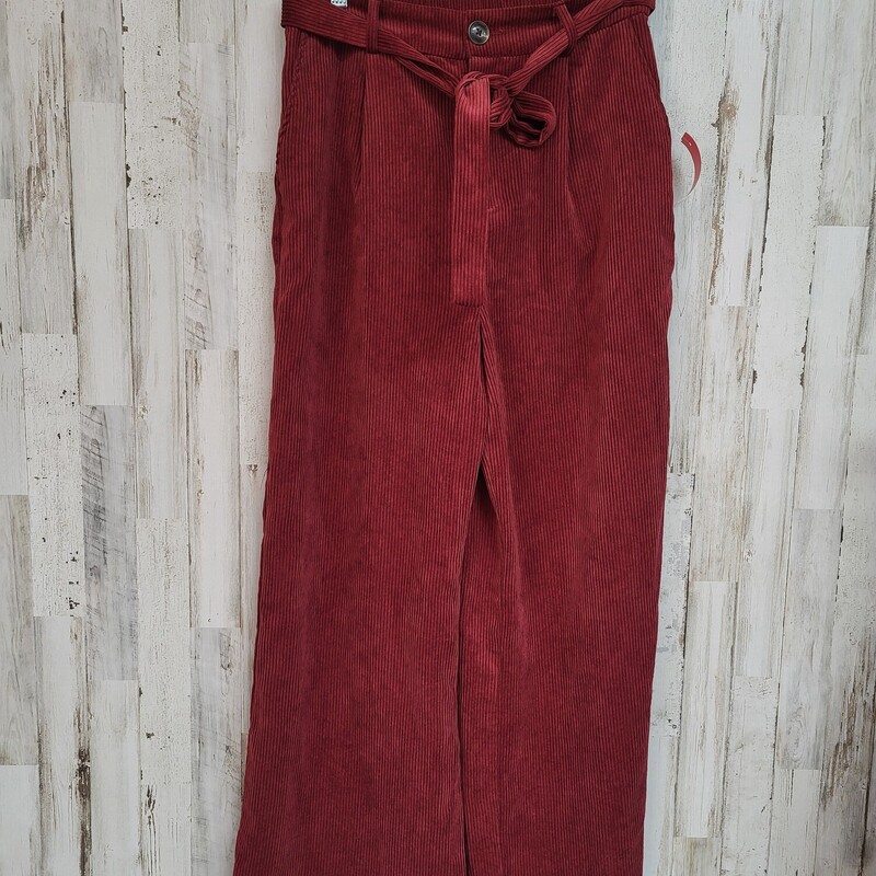 M Red Corduroy Tie Pants