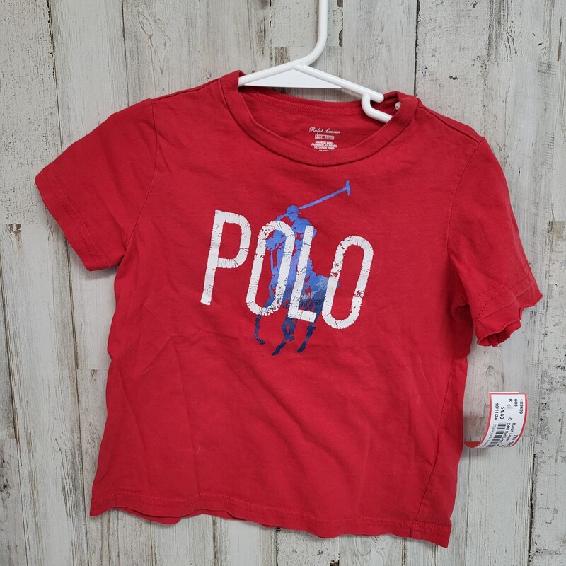 24M Red Logo Tee, Red, Size: Boy 12-24m