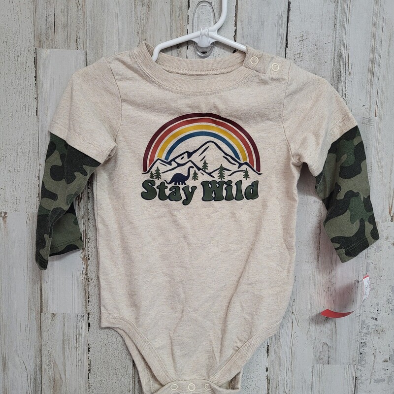 18M Stay Wild Layered One, Beige, Size: Boy 12-24m