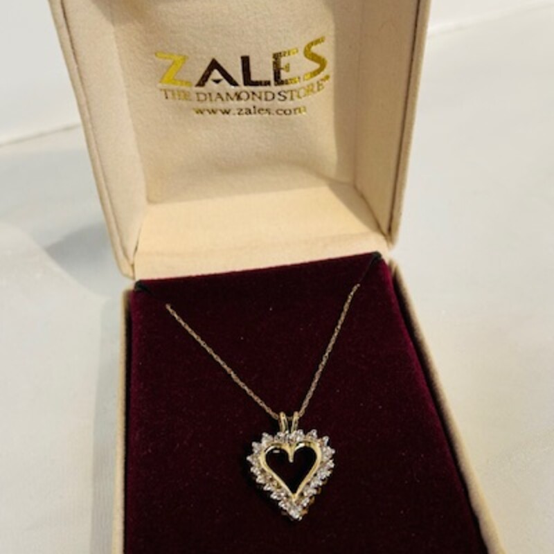 10K Pave Heart Necklace
10K Gold Setting & Chain
Authentic Diamonds
Size: 18L
Zales Jewelry