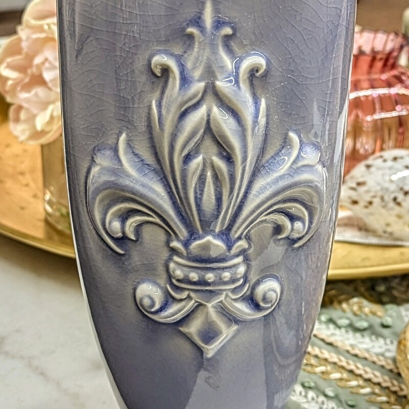 Renee Dubois Fleur De Lis Ceramic Vase
Light Purple Size: 6 x 13H