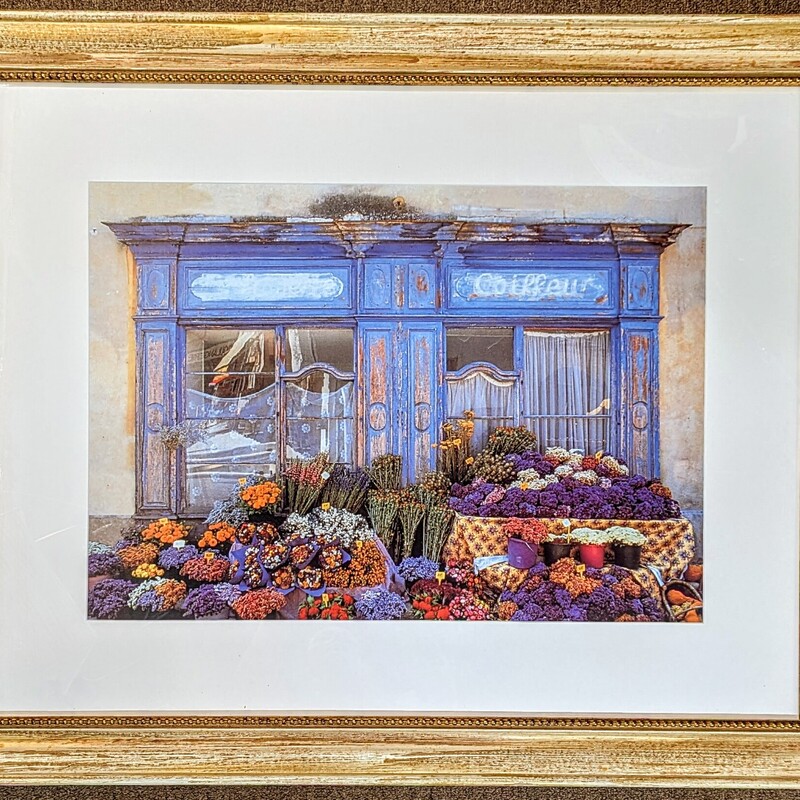 Floral Shop Storefront Print
Blue Multicolored Tan Size: 37 x 29.5H