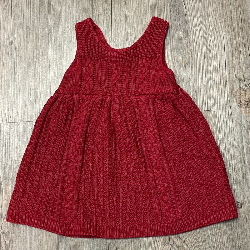 Baby Gap Knit Dress, Red, Size: 3-6M