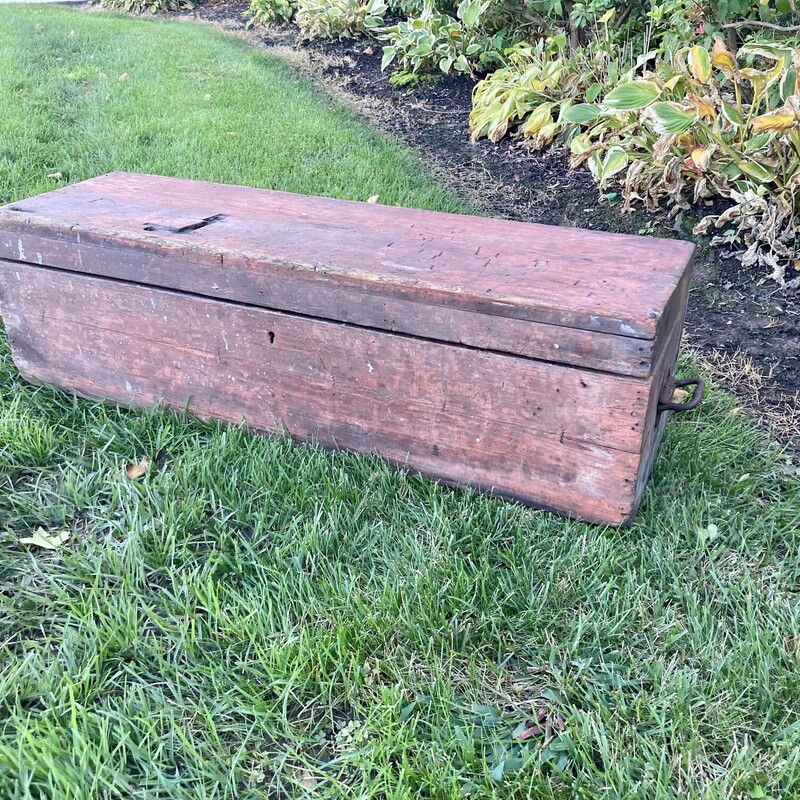 Red Wood Tool Box