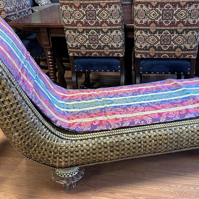 Mackenzie-Childs Chaise Lounge, Rare