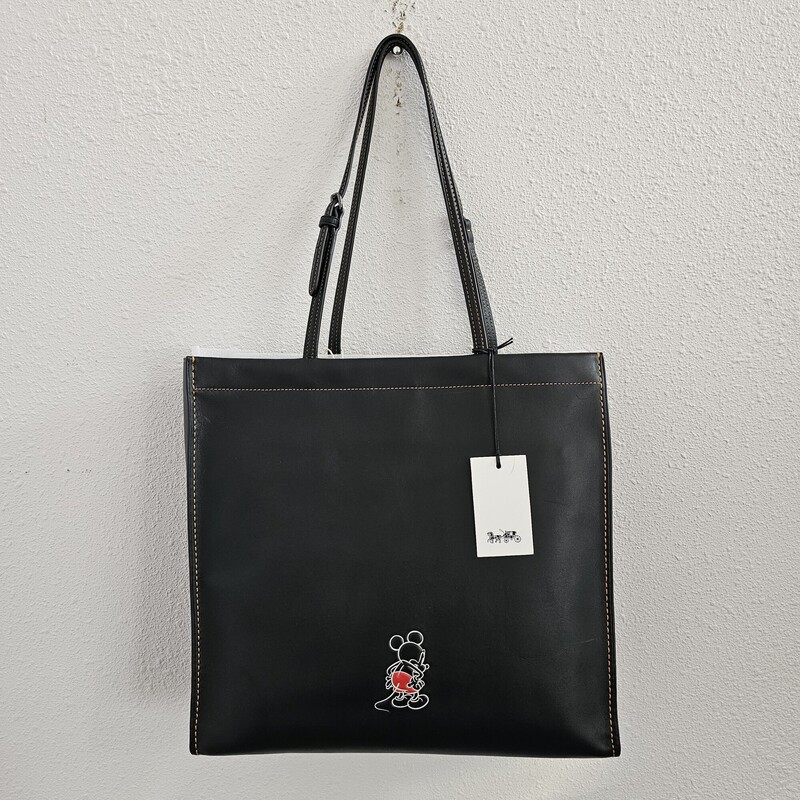 Coach Mickey Mouse, Black, Size: Lg Tote