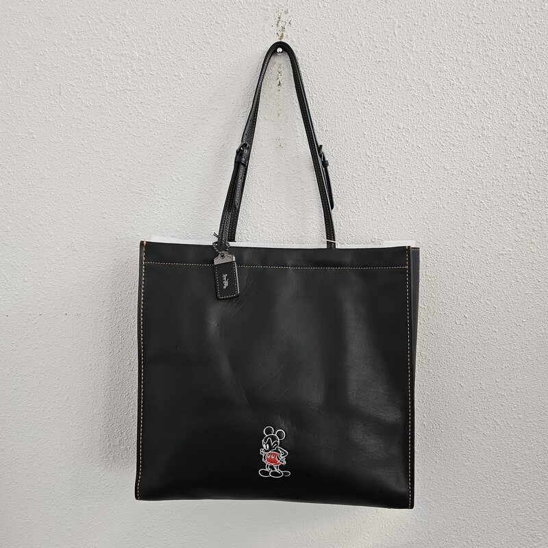 Coach Mickey Mouse, Black, Size: Lg Tote