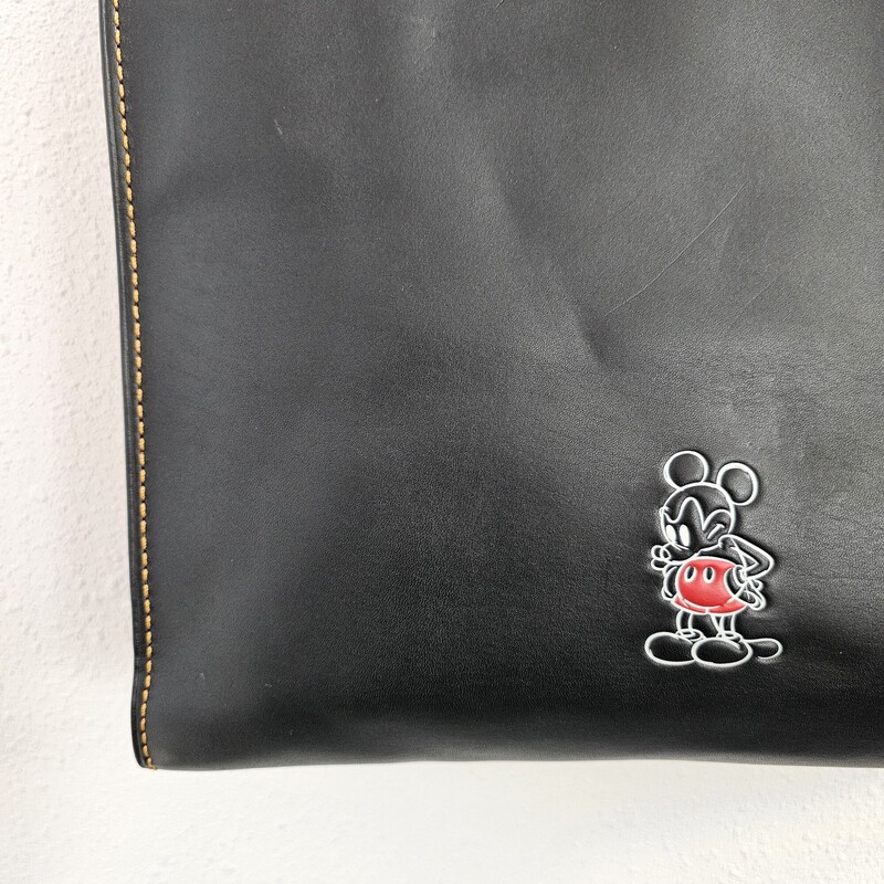 Coach Mickey Mouse, Black, Size: Lg Tote