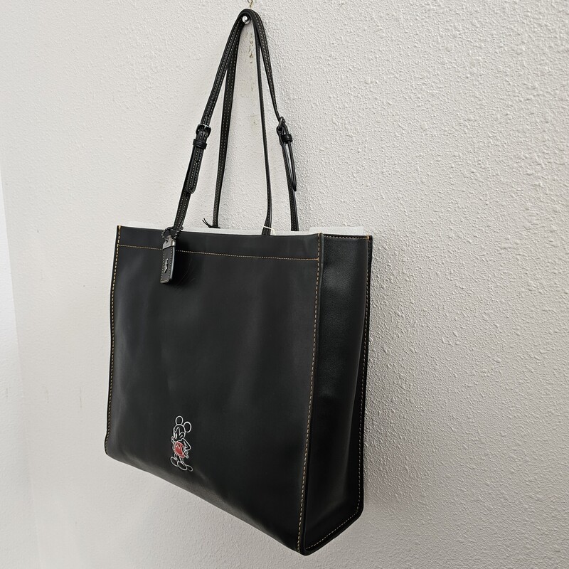 Coach Mickey Mouse, Black, Size: Lg Tote