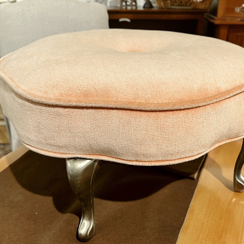 Footstool Vintage, Peach, Size: 18x10