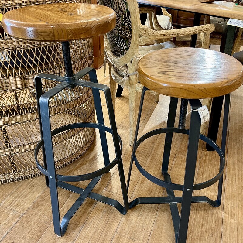 Pair of West Elm Adjustable stools