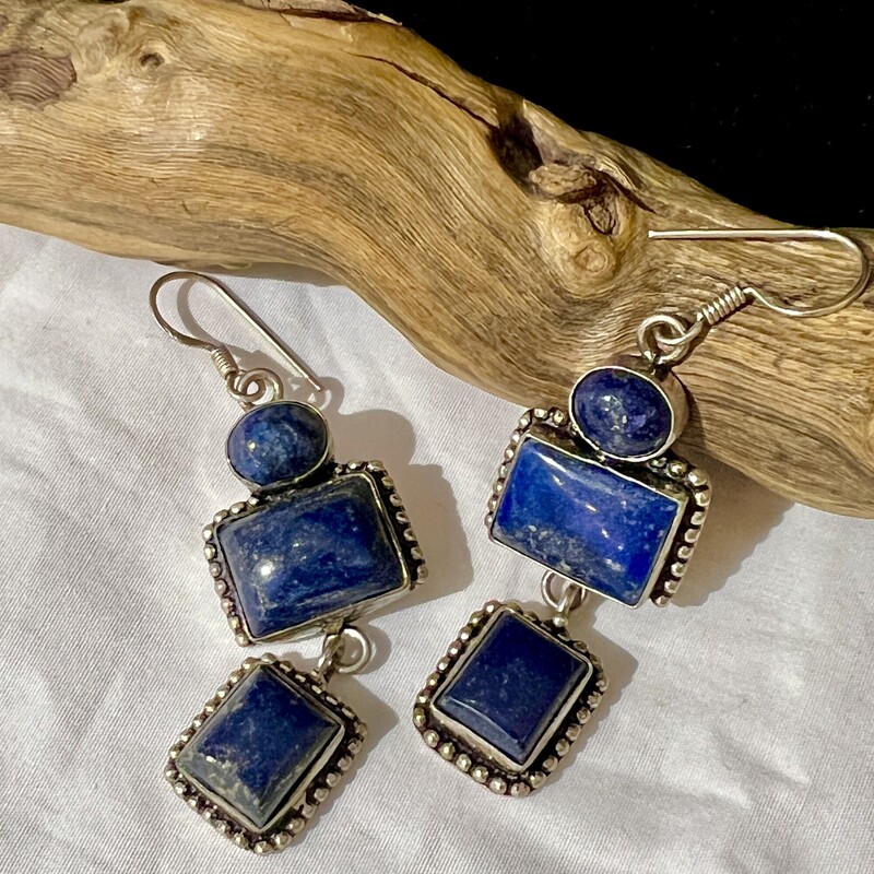 Sterling Lapis earrings