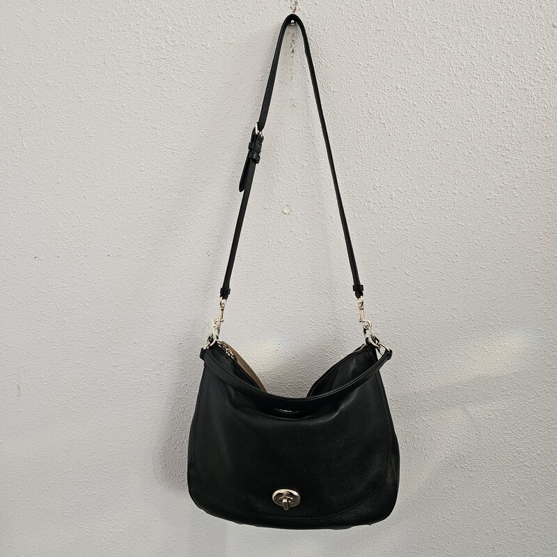 Coach Flap Leather, Black, Size: Shoulder